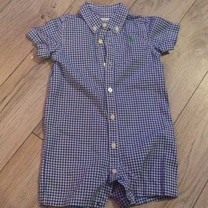 Ralph Lauren button up Gingham romper